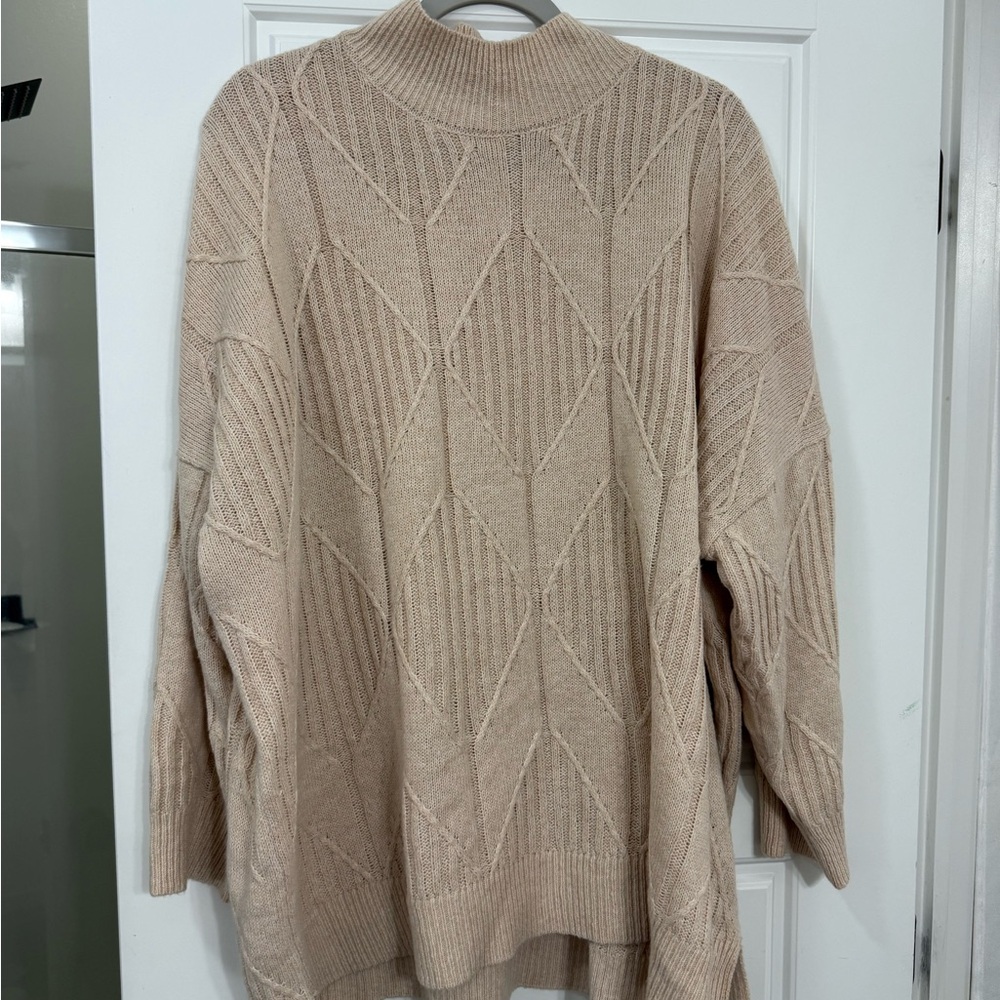 Chic Soul Taupe Turtleneck Sweater